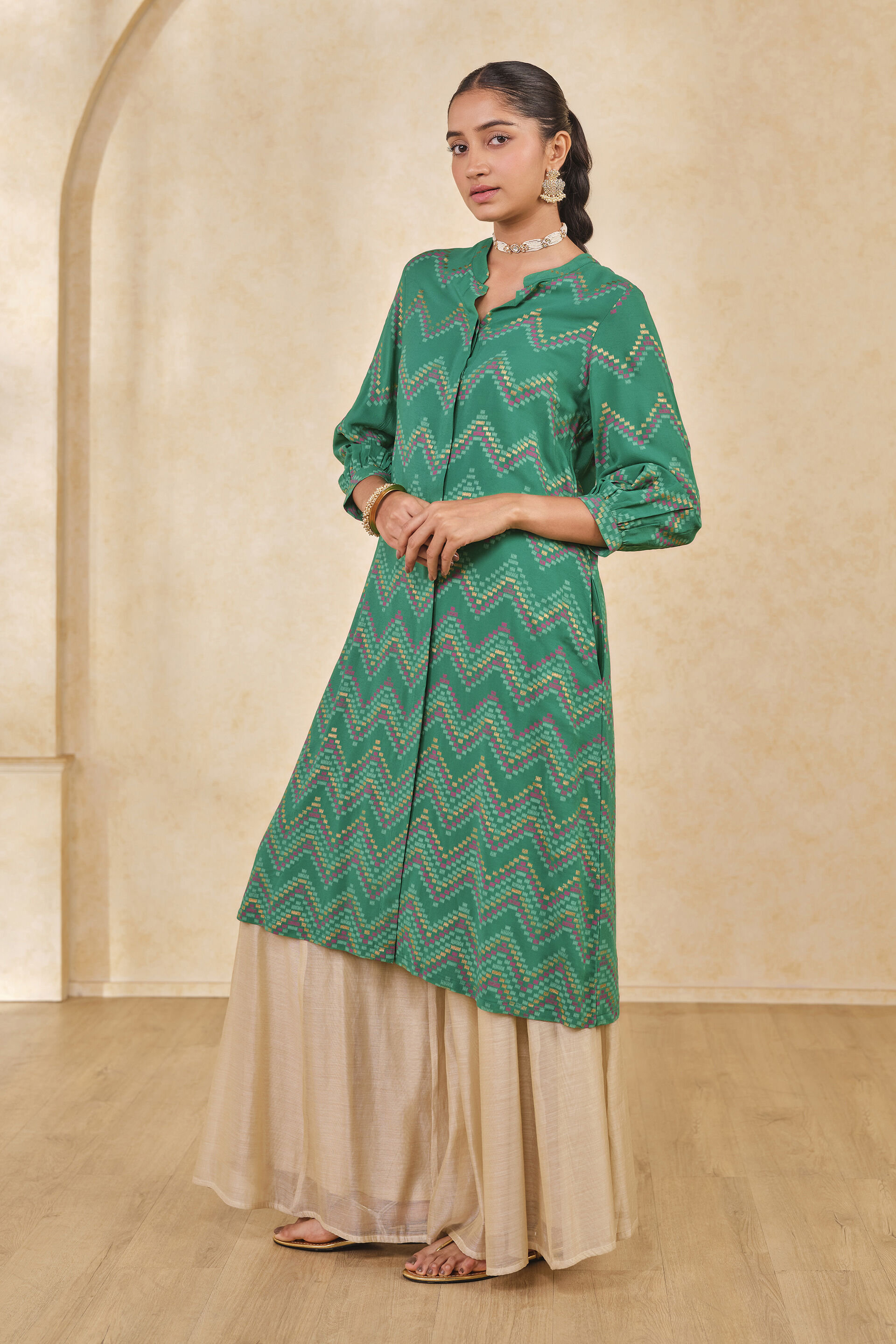 The Deewani Kurta, Green, image 4